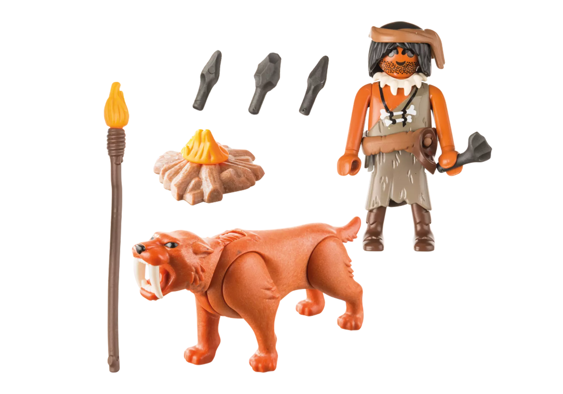 Playmobil 9442 Special Plus Neandertaler mit Säbelzahntiger Spiel - plegobil