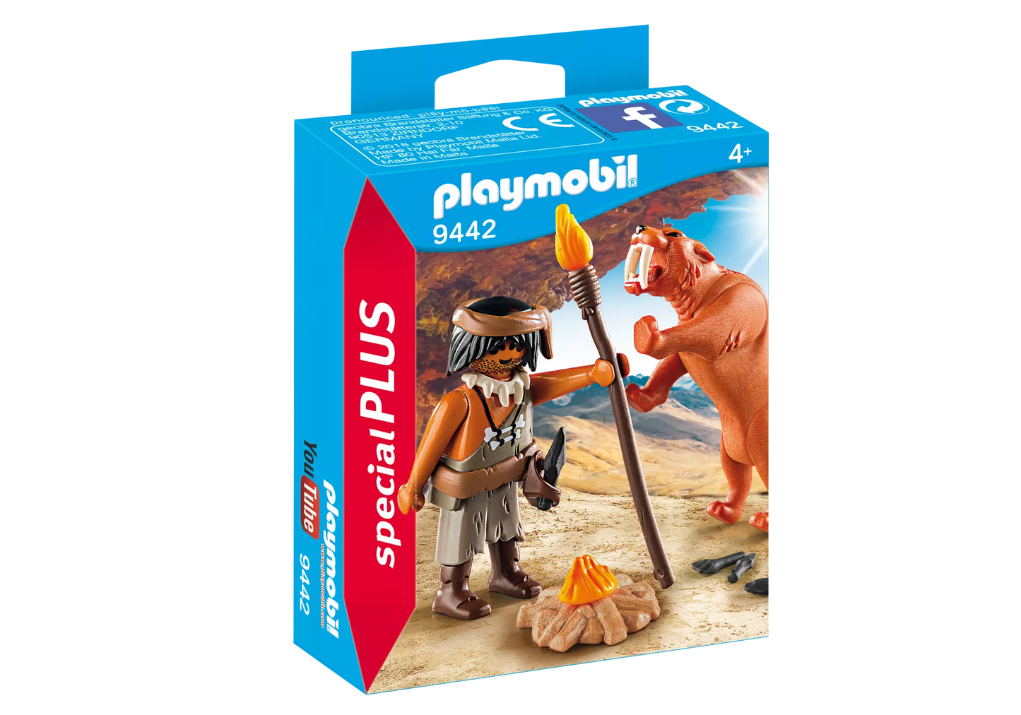 Playmobil 9442 Special Plus Neandertaler mit Säbelzahntiger Spiel - plegobil