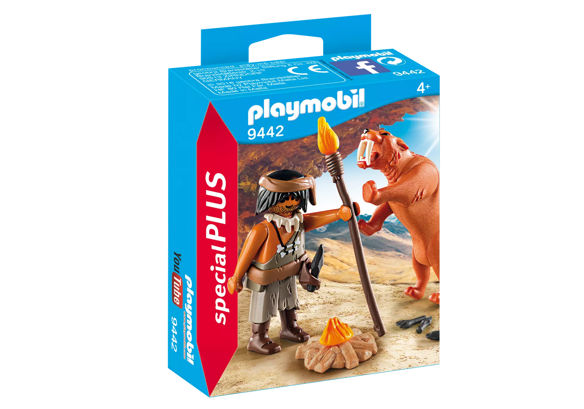 Playmobil 9442 Special Plus Neandertaler mit Säbelzahntiger Spiel - plegobil