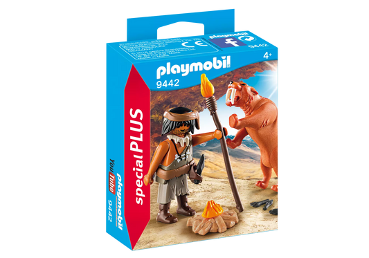 Playmobil 9442 Special Plus Neandertaler mit Säbelzahntiger Spiel - plegobil
