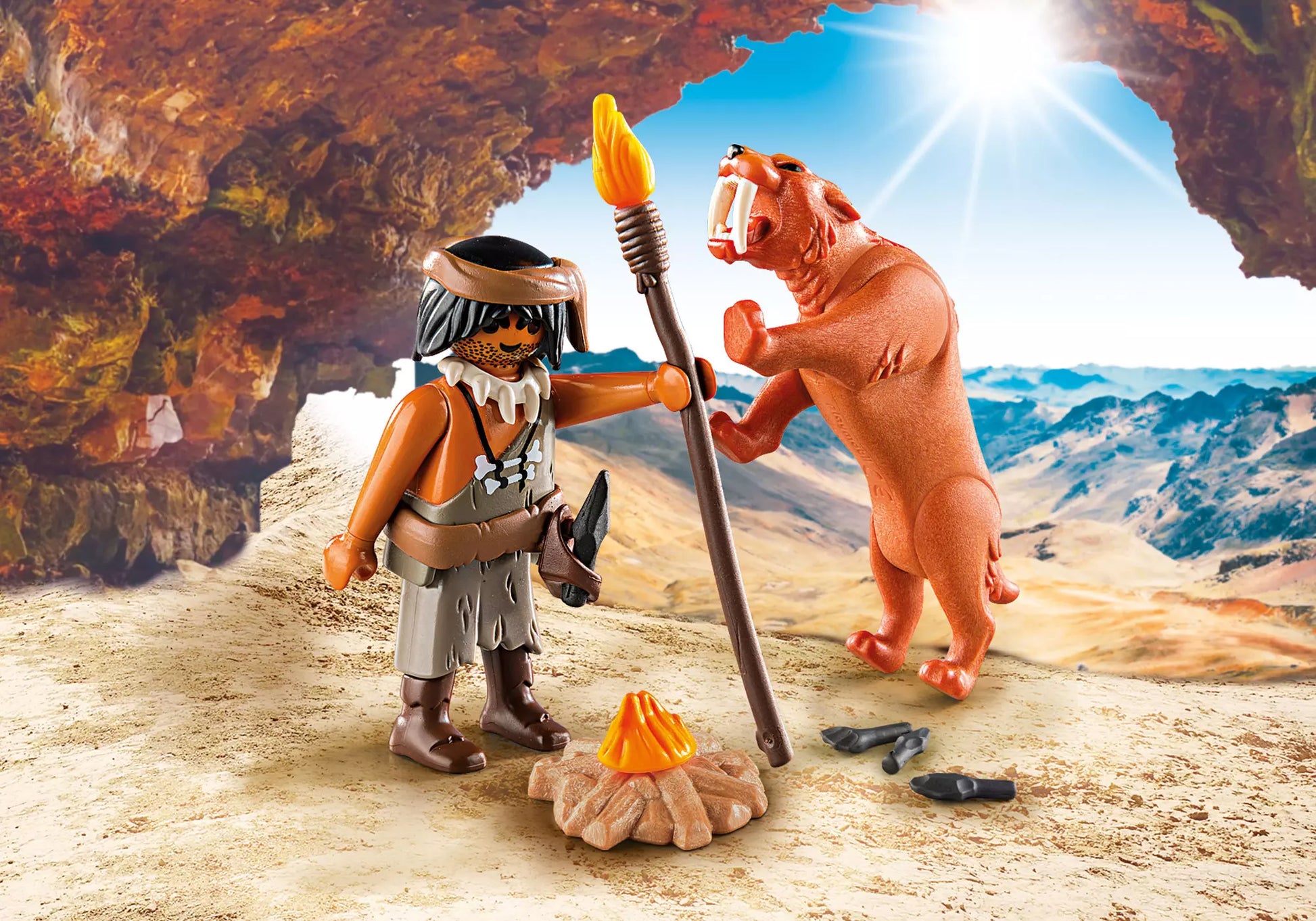 Playmobil 9442 Special Plus Neandertaler mit Säbelzahntiger Spiel - plegobil