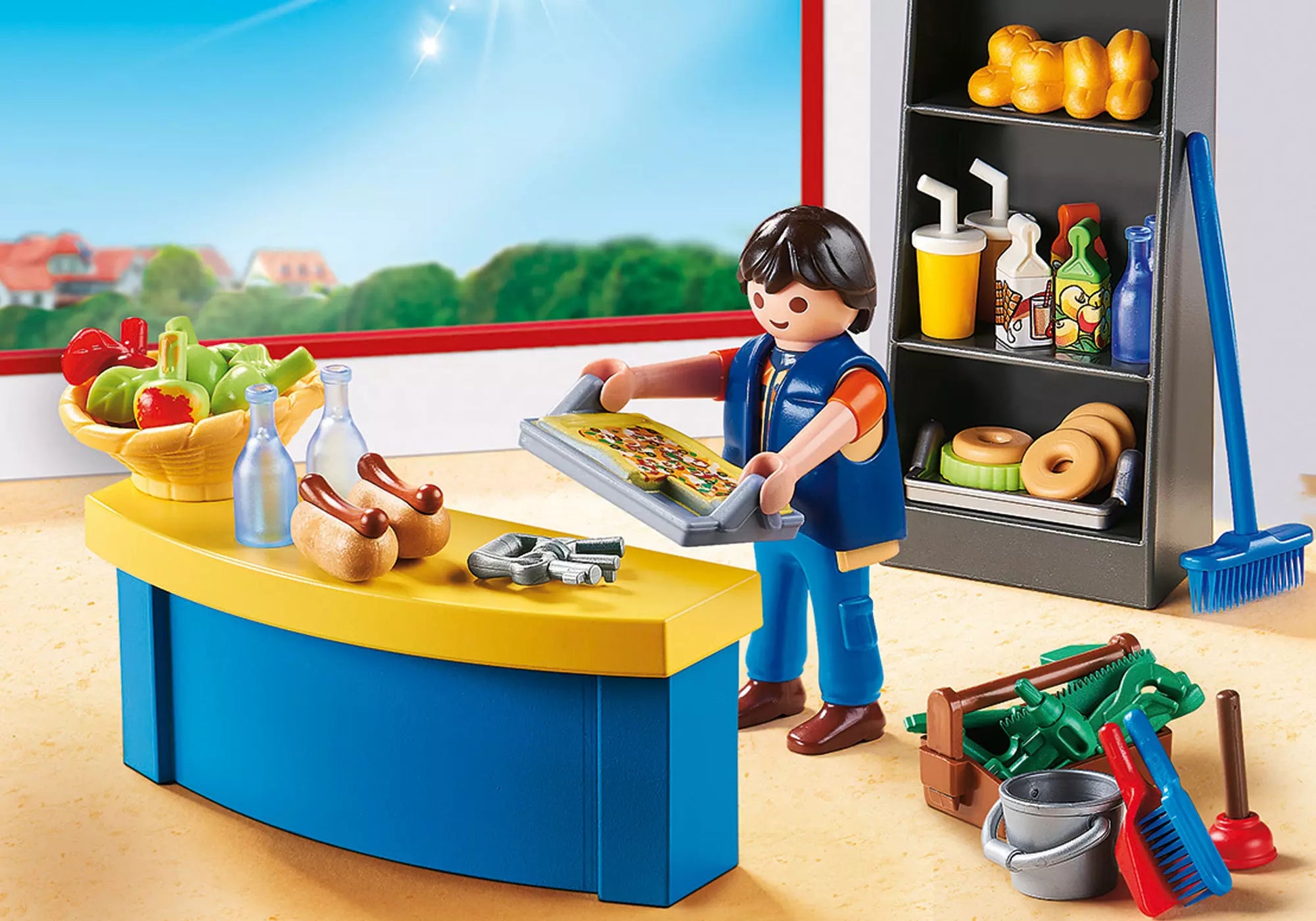 Playmobil 9457 City Life Hausmeister mit Kiosk - plegobil