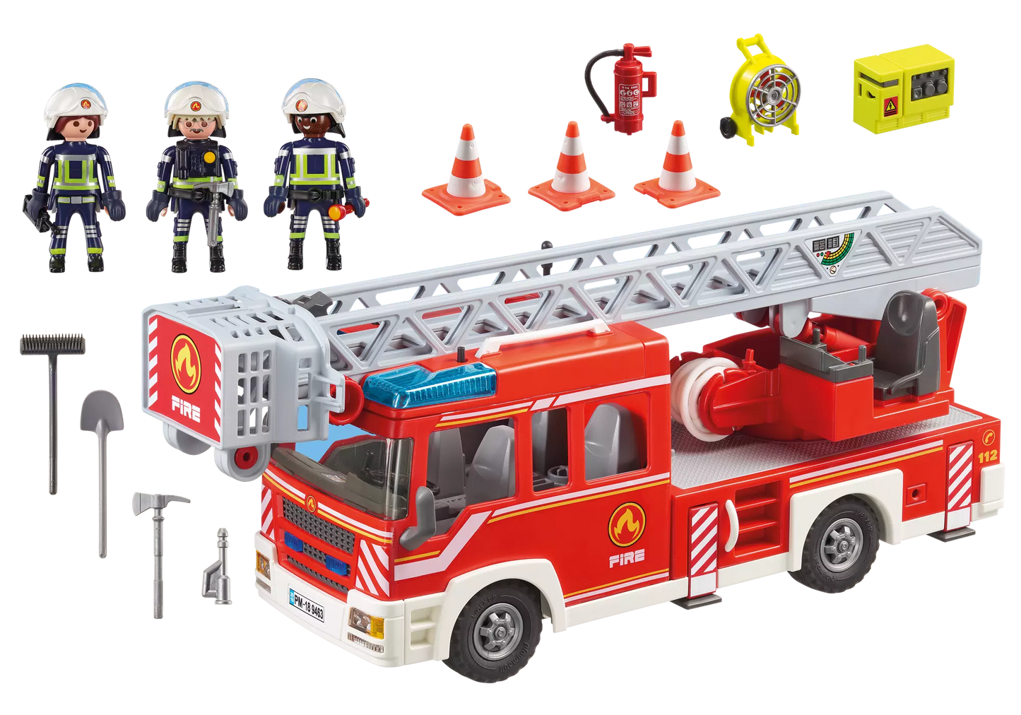 Playmobil 9463 City Action Feuerwehr-Leiterfahrzeug - plegobil