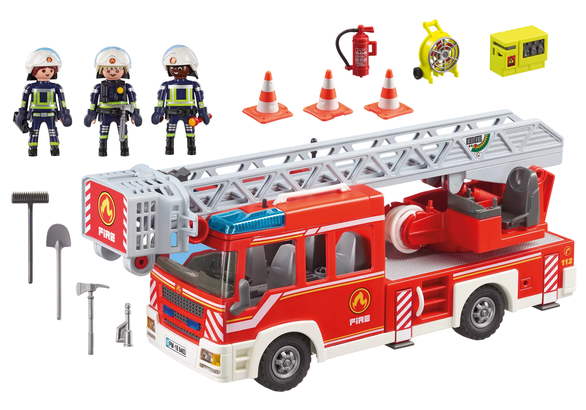 Playmobil 9463 City Action Feuerwehr-Leiterfahrzeug - plegobil