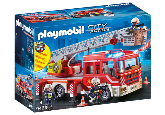 Playmobil 9463 City Action Feuerwehr-Leiterfahrzeug - plegobil