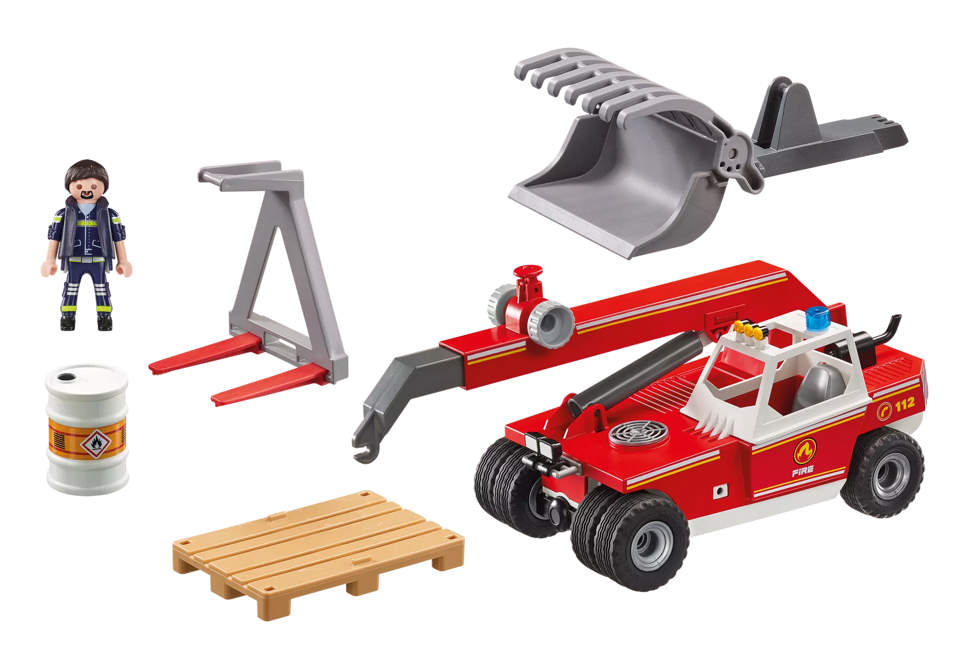 Playmobil 9465 City Action Feuerwehr Teleskoplader - plegobil