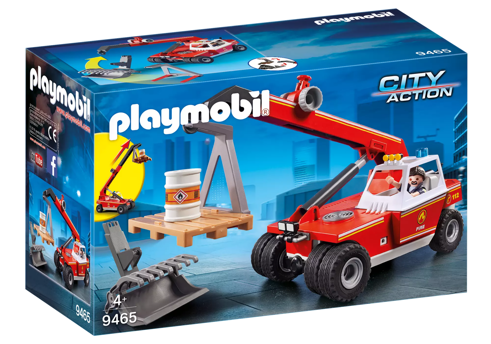 Playmobil 9465 City Action Feuerwehr Teleskoplader - plegobil