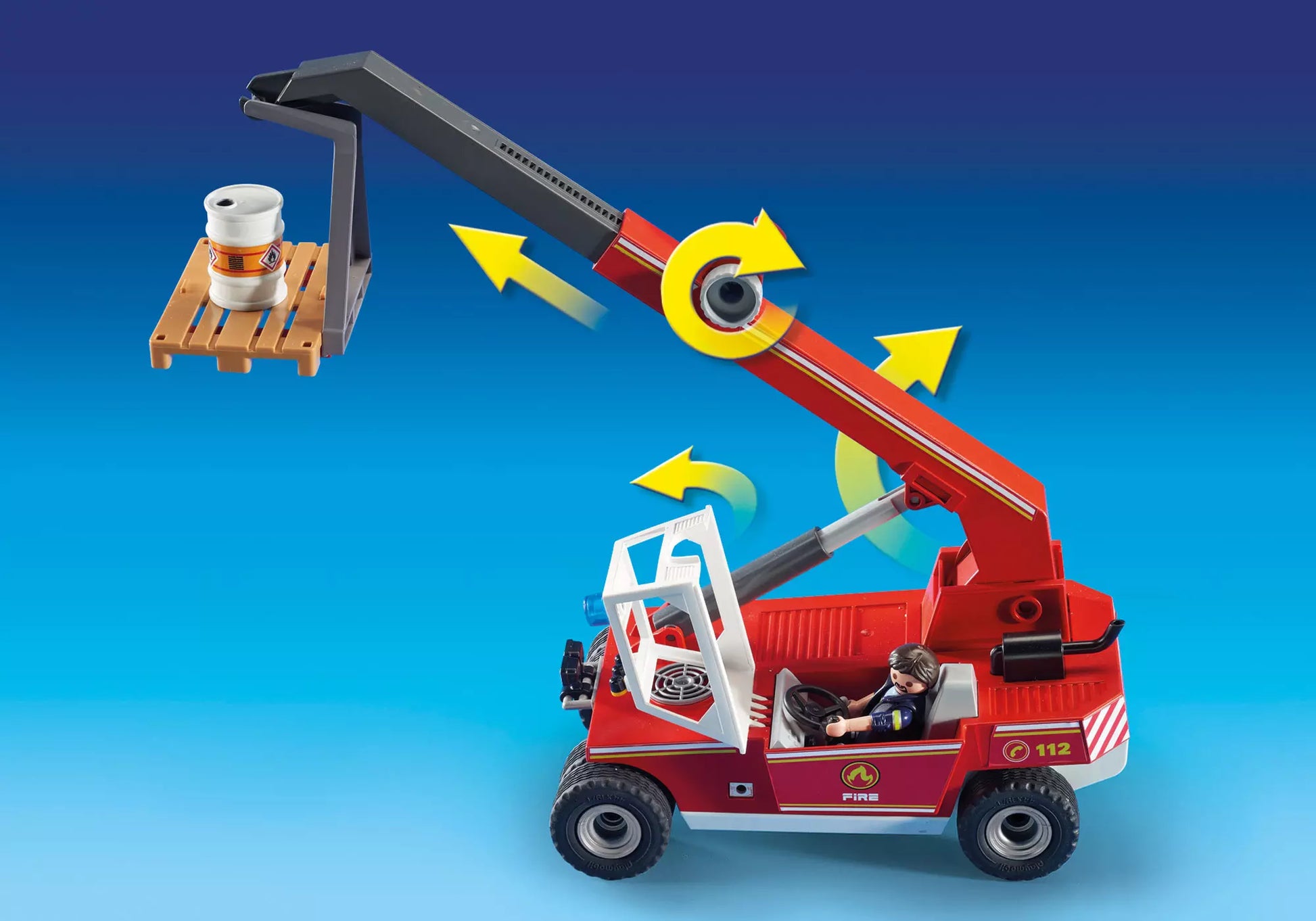 Playmobil 9465 City Action Feuerwehr Teleskoplader - plegobil