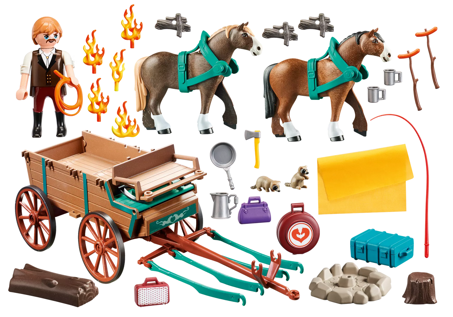 Playmobil 9477 Spirit Vater Jim mit Kutsche - plegobil