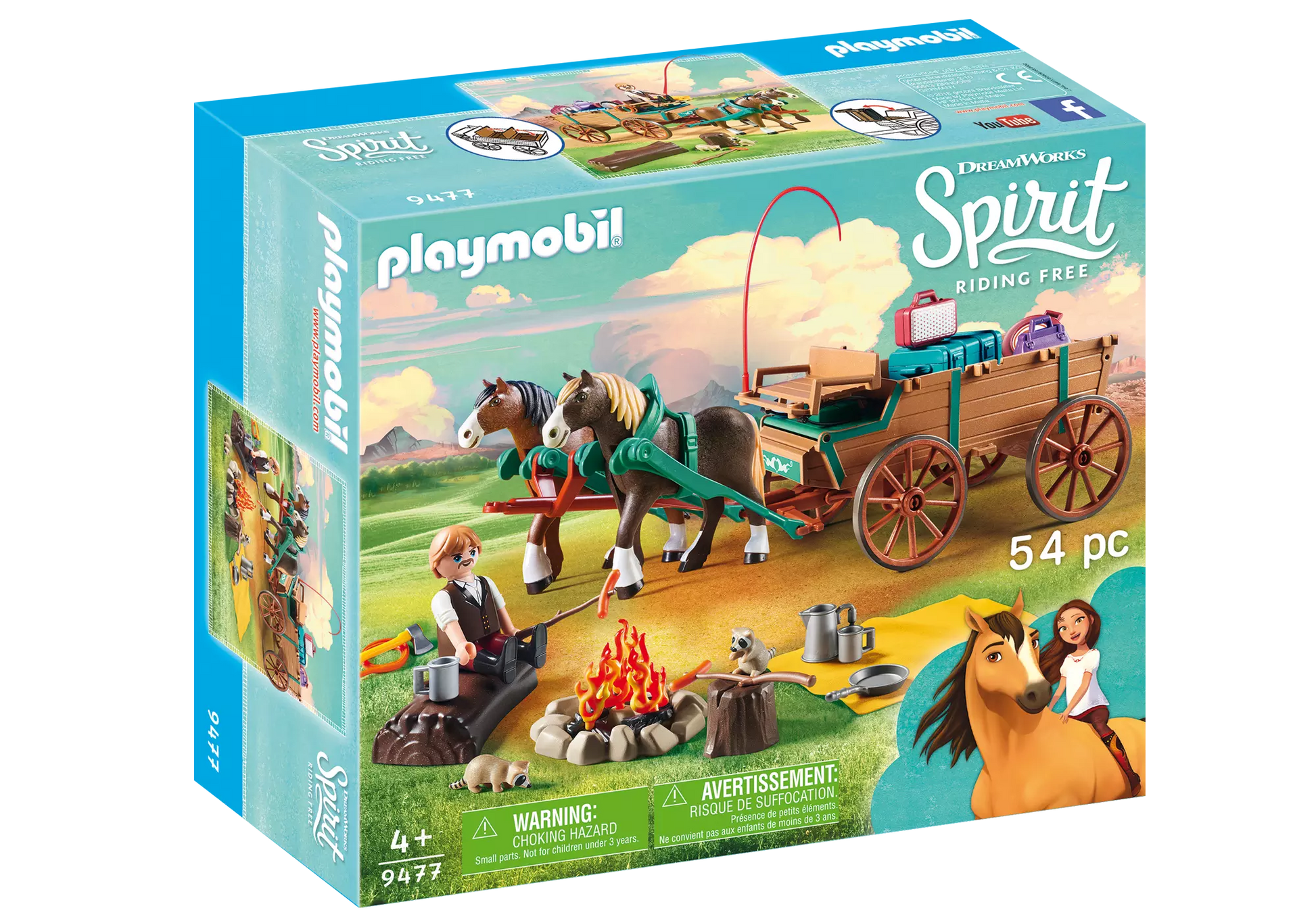 Playmobil 9477 Spirit Vater Jim mit Kutsche - plegobil