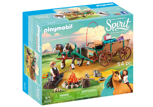 Playmobil 9477 Spirit Vater Jim mit Kutsche - plegobil