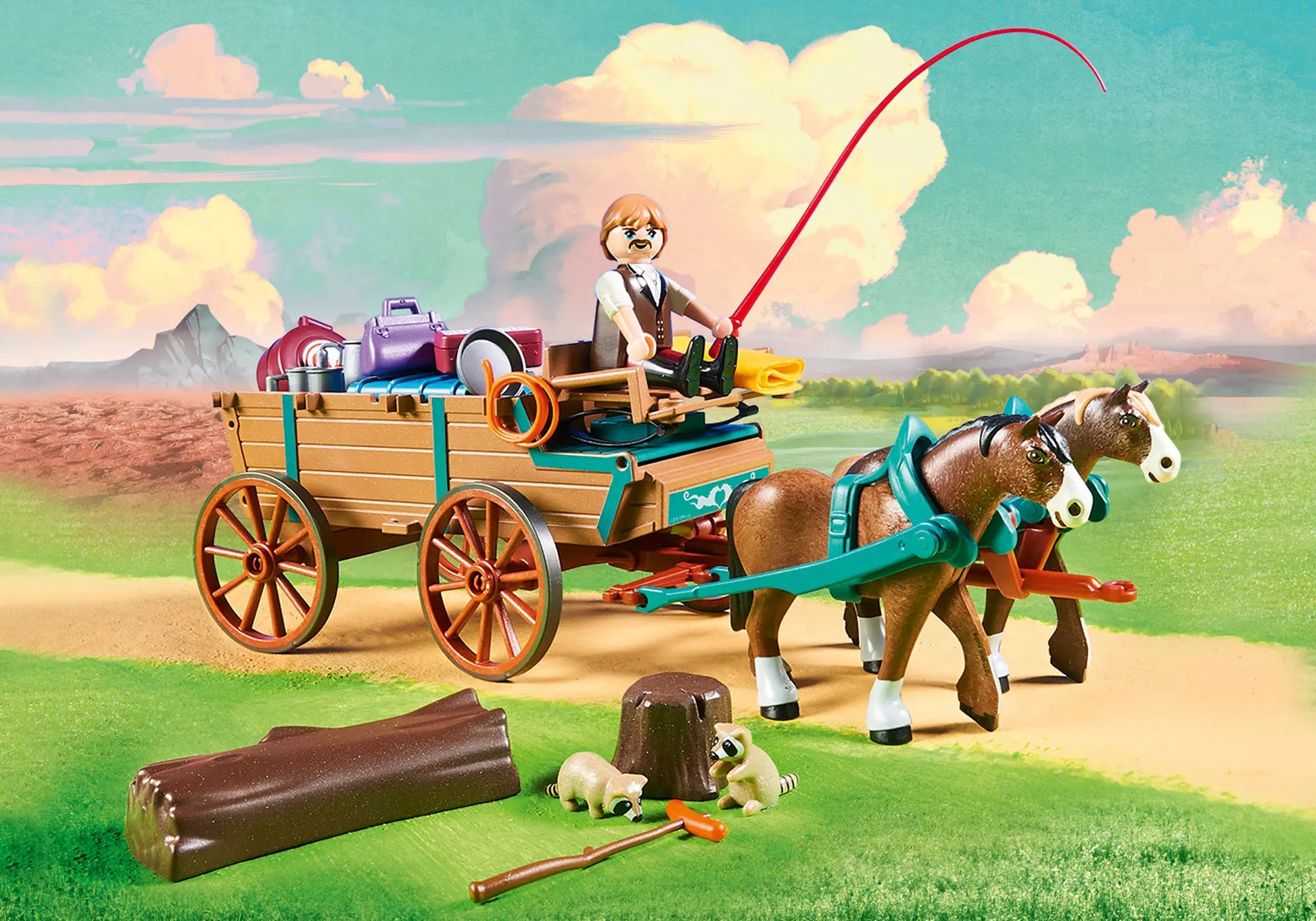 Playmobil 9477 Spirit Vater Jim mit Kutsche - plegobil