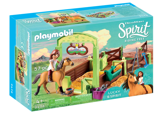Playmobil 9478 Spirit Pferdebox Lucky & Spirit - plegobil