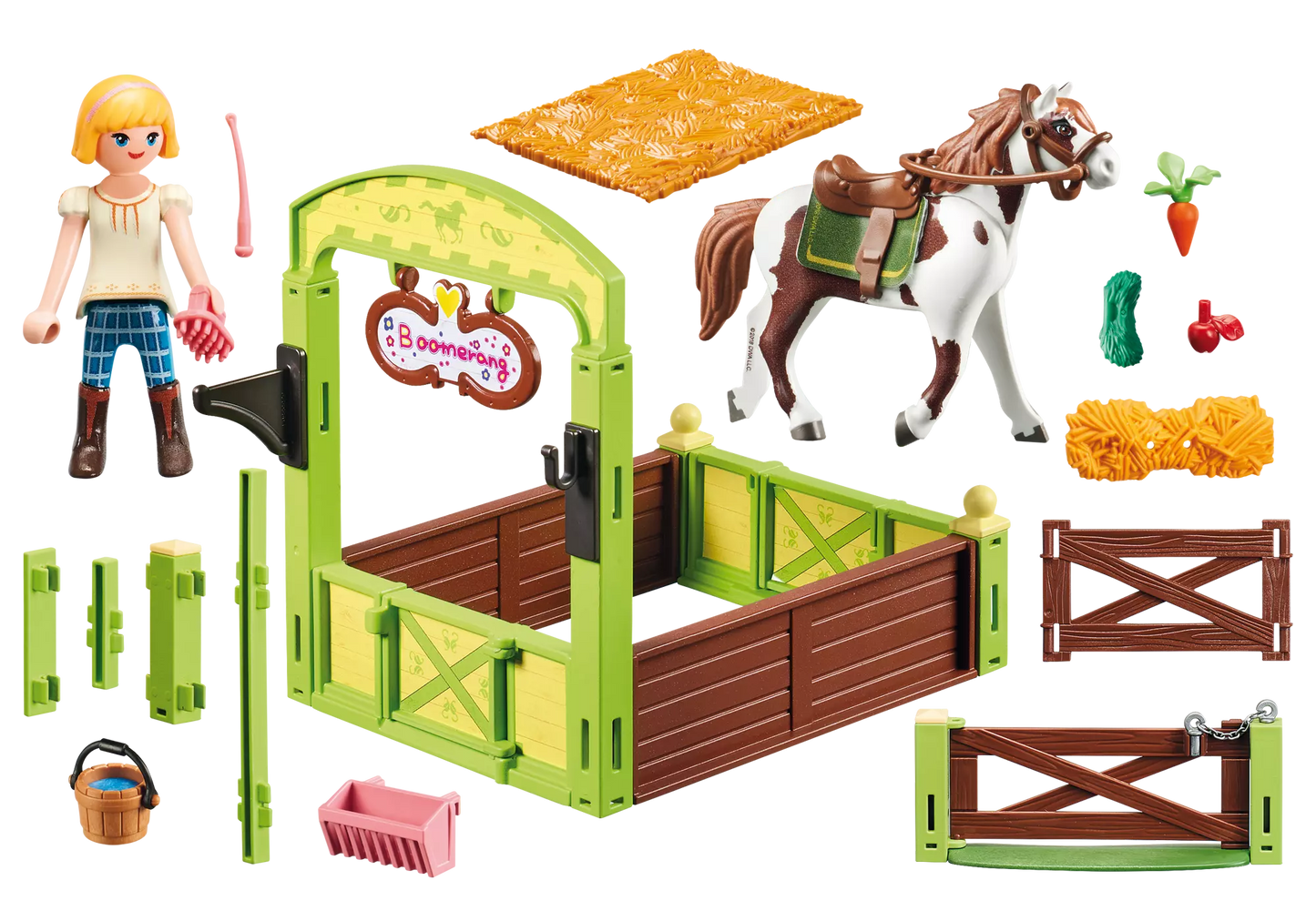 Playmobil 9480 Spirit Pferdebox Abigail und Boomerang - plegobil
