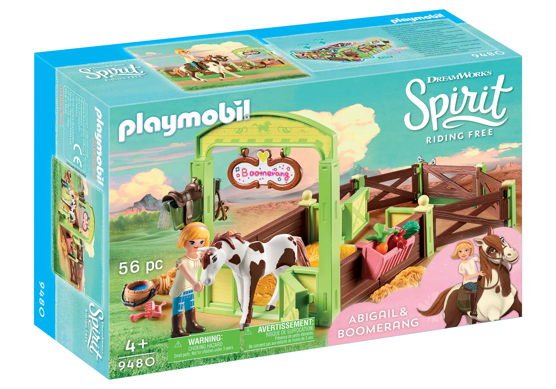 Playmobil 9480 Spirit Pferdebox Abigail und Boomerang - plegobil