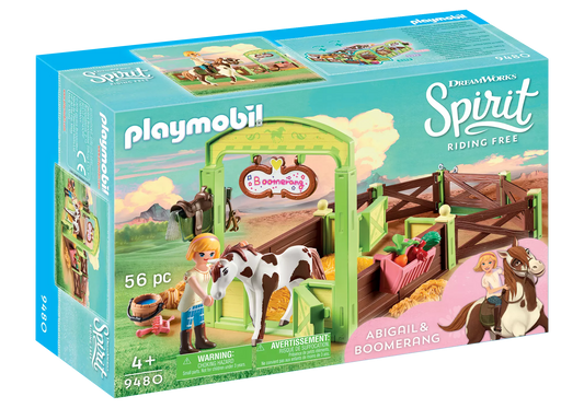 Playmobil 9480 Spirit Pferdebox Abigail und Boomerang - plegobil