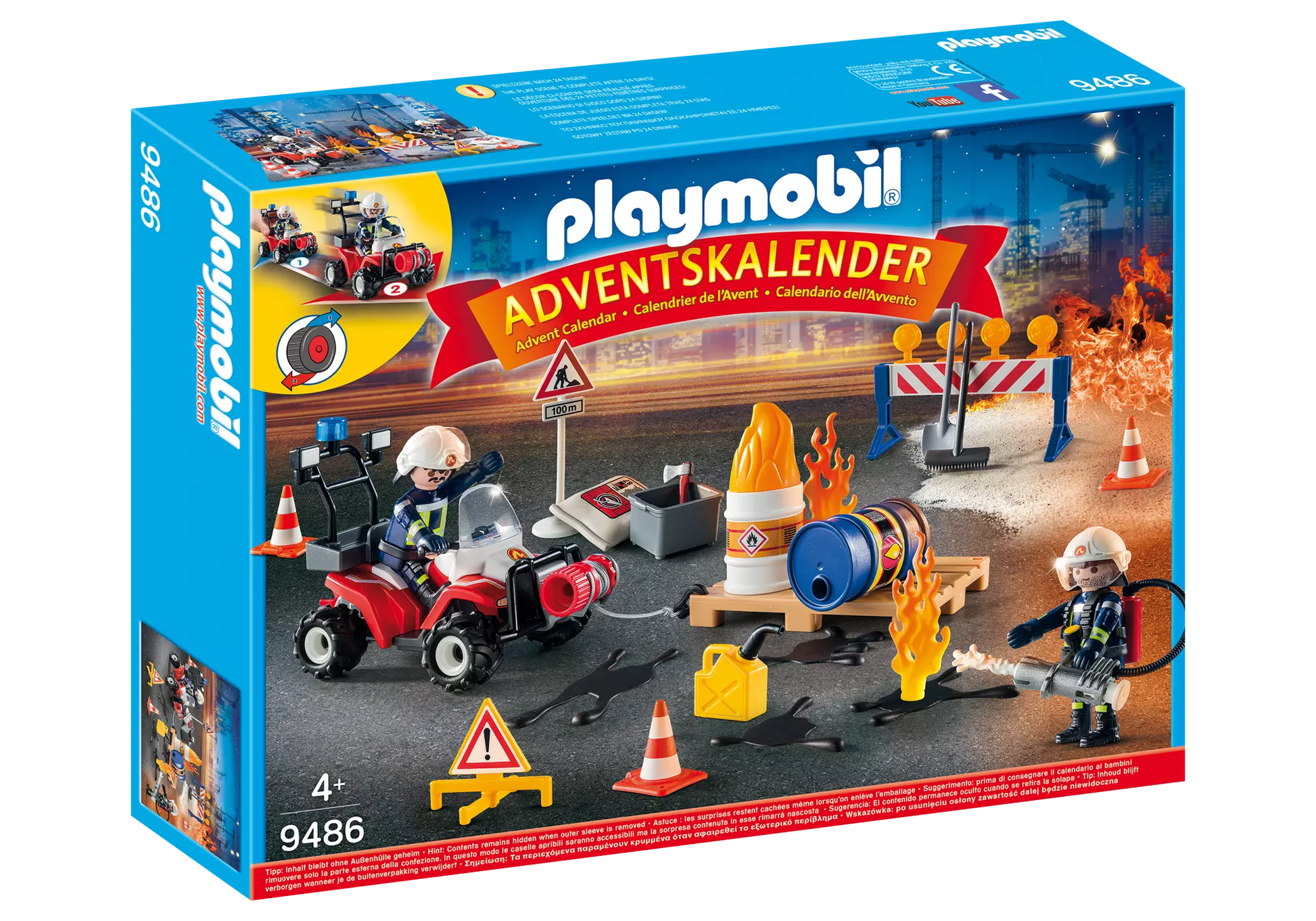 Playmobil 9486 Adventskalender Feuerwehreinsatz - plegobil