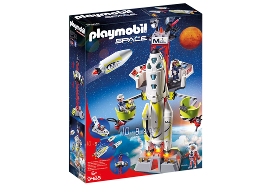 Playmobil 9488 Space Mars Rakete mit Startrampe - plegobil