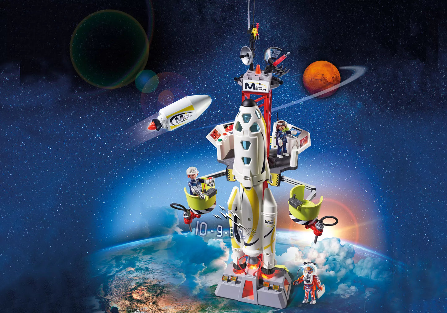 Playmobil 9488 Space Mars Rakete mit Startrampe - plegobil
