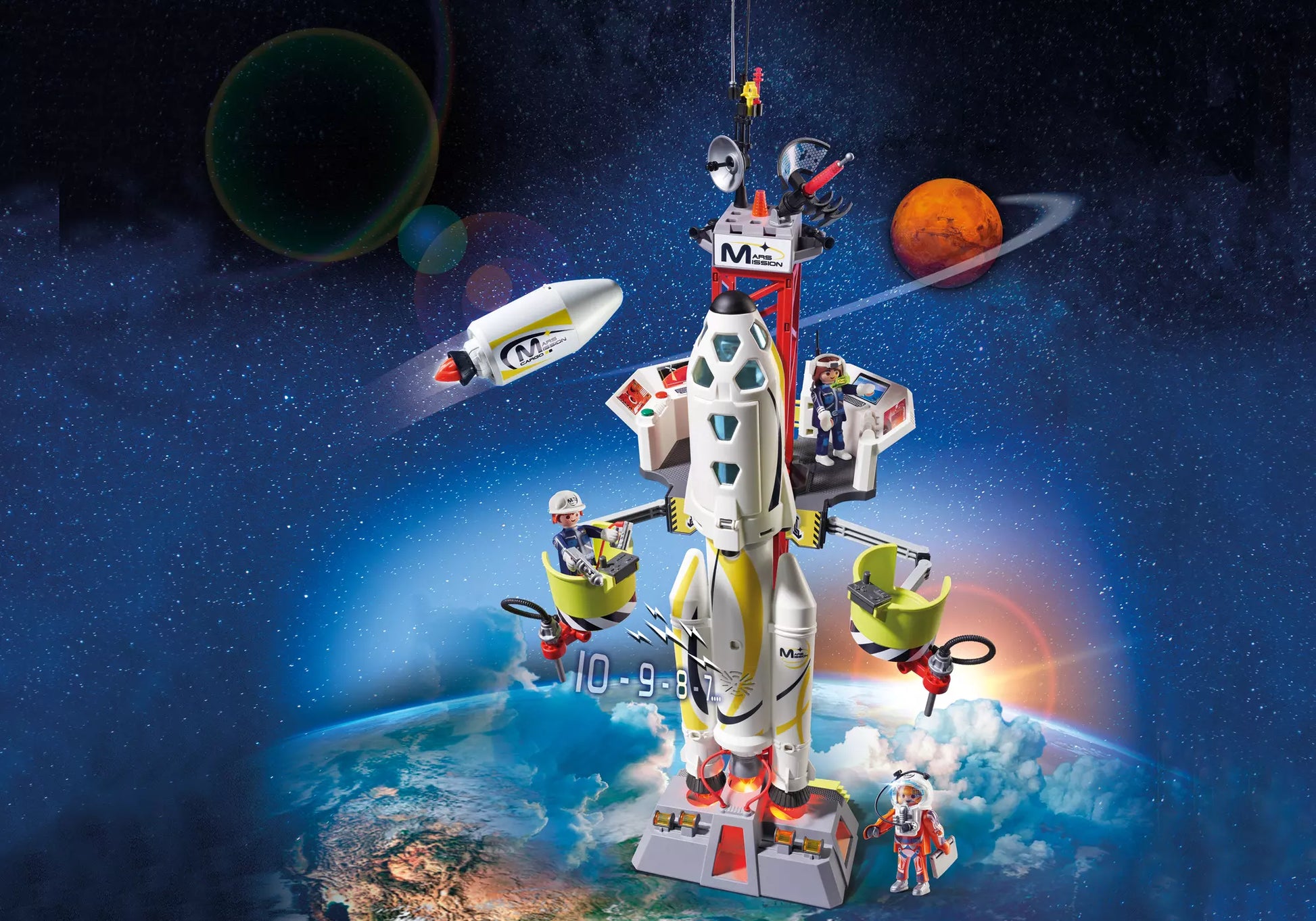 Playmobil 9488 Space Mars Rakete mit Startrampe - plegobil
