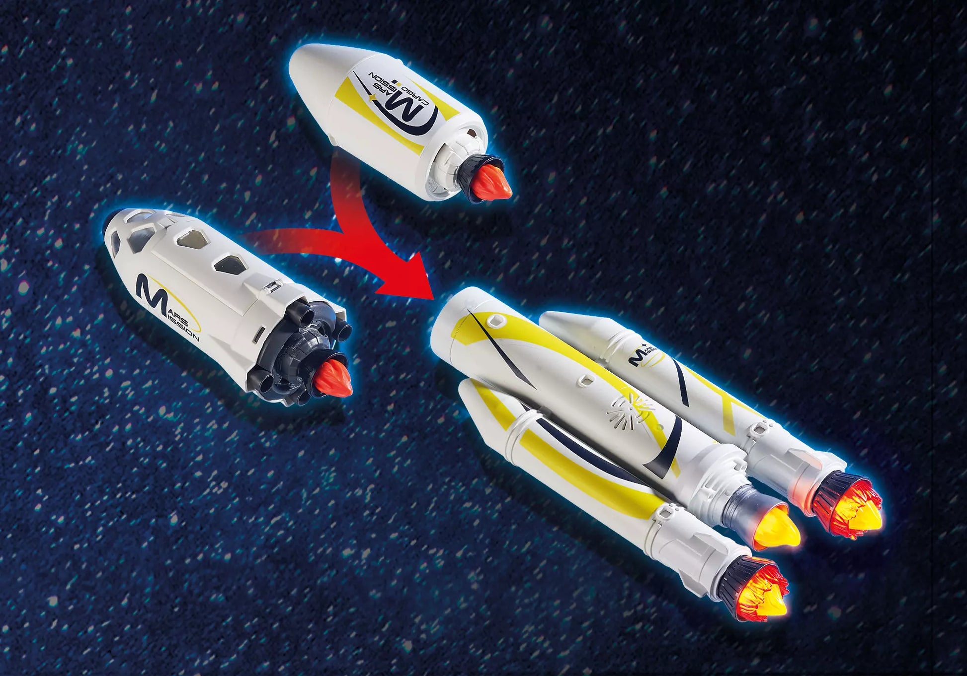 Playmobil 9488 Space Mars Rakete mit Startrampe - plegobil