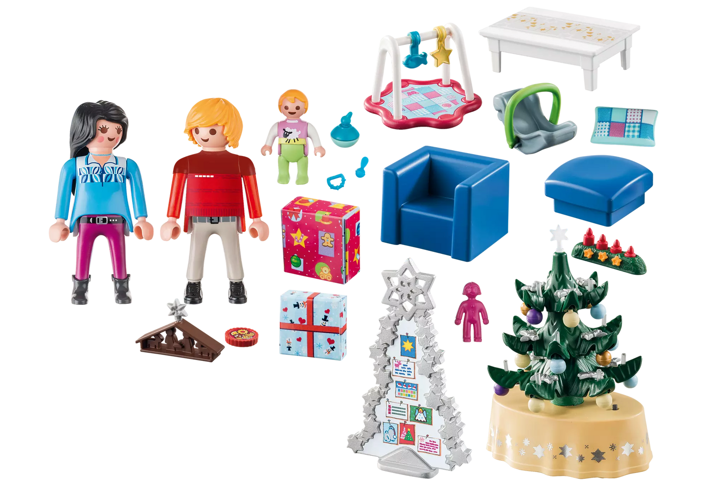 Playmobil 9495 Christmas Weihnachtliches Wohnzimmer - plegobil
