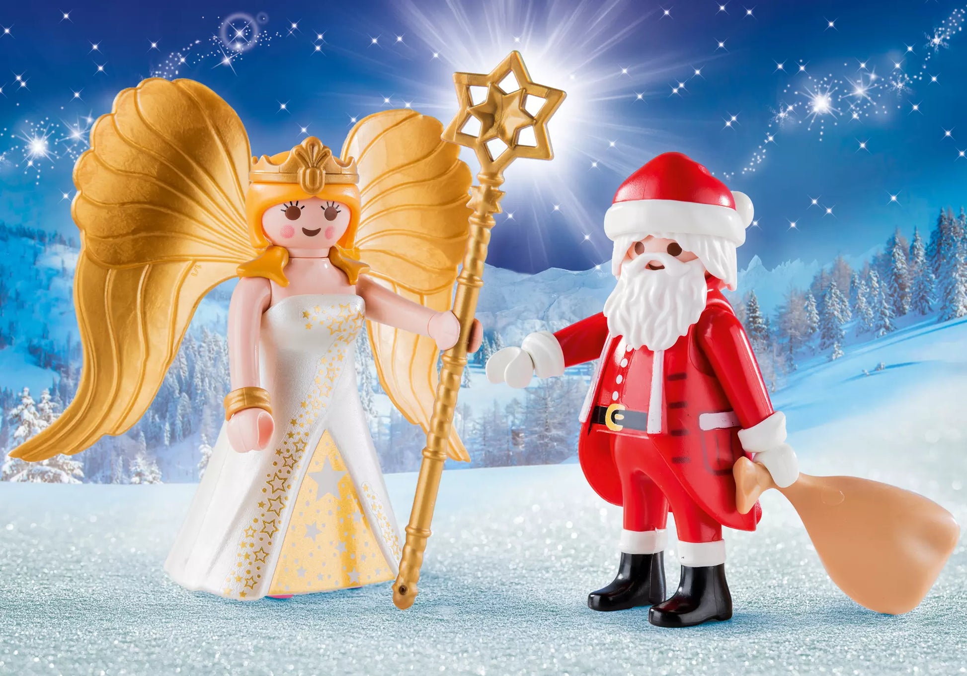 Playmobil 9498 Christmas DuoPack Weihnachtsmann und Engel - plegobil
