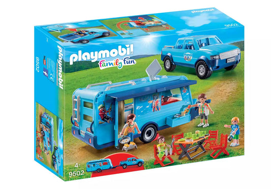 Playmobil 9502 Family Fun FunPark Pick-Up mit Wohnwagen - plegobil
