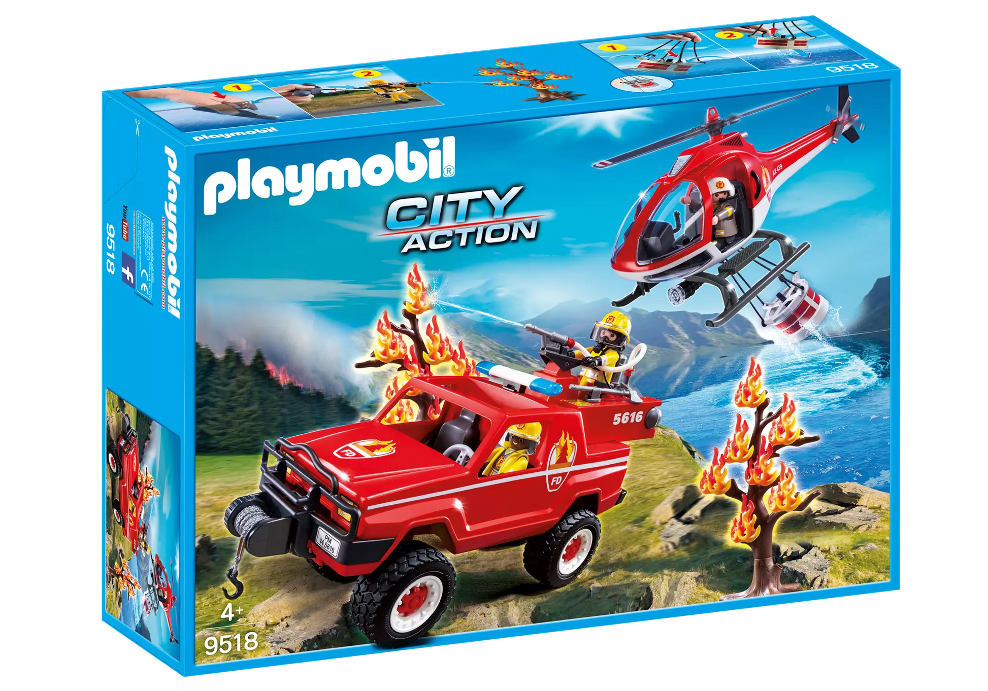 Playmobil 9518 City Action Feuerwehr-Waldbrandeinsatz - plegobil