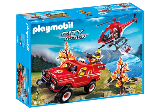 Playmobil 9518 City Action Feuerwehr-Waldbrandeinsatz - plegobil