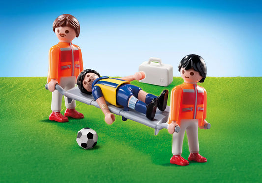 Playmobil 9826 Sanitäter mit Fußballspieler (Folienverpackung) - plegobil