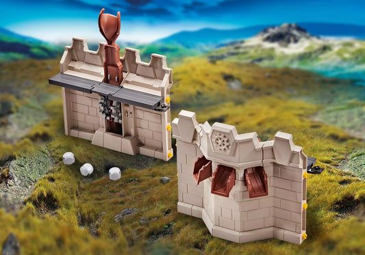 Playmobil 9839 Novelmore Mauererweiterung mit Katapult für die Große Burg von Novelmore (Folienverpackung) - plegobil