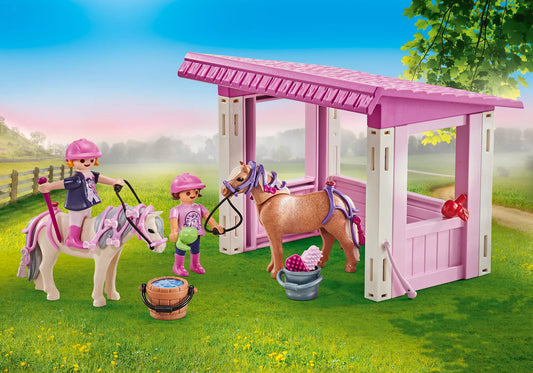 Playmobil 9878 Unterstand mit Ponys und Prinzessinnen (Folienverpackung) - plegobil