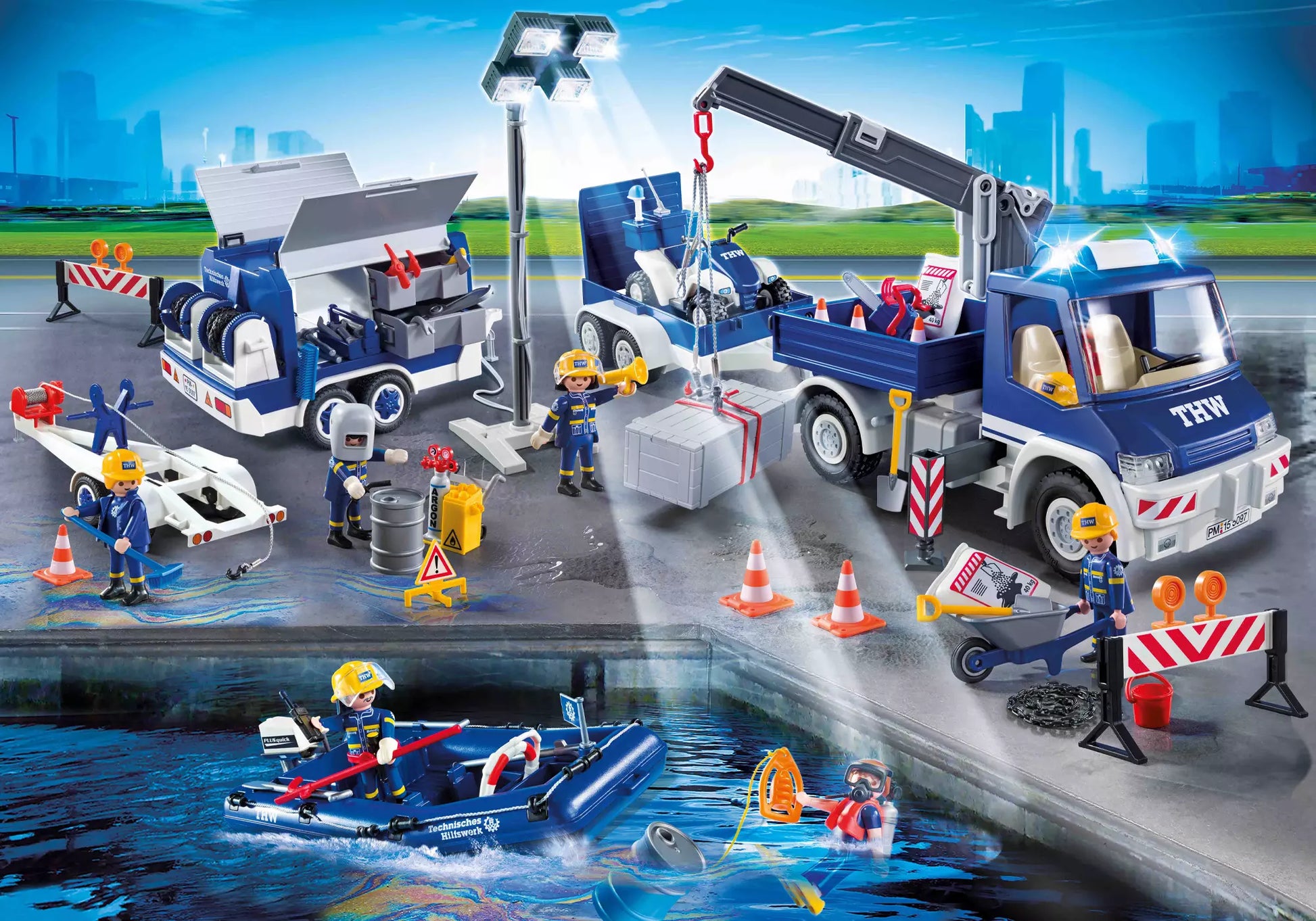 Playmobil 9880 City Action THW-Großeinsatz - plegobil