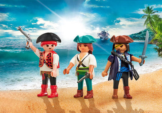 Playmobil 9884 Pirates 3 Piraten (Folienverpackung) - plegobil
