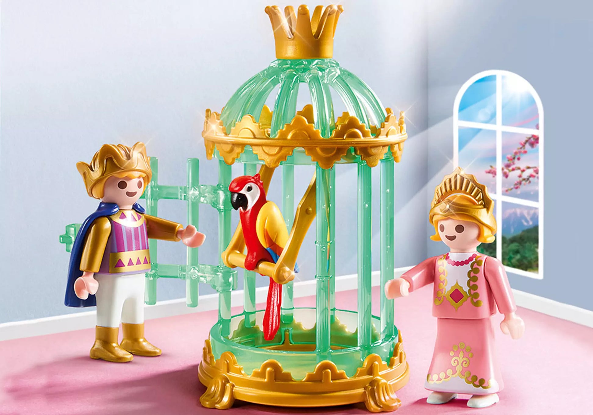 Playmobil 9890 Princess Königskinder mit Papageienkäfig - plegobil