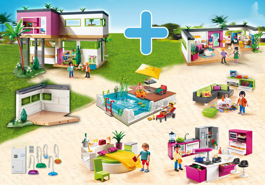 Playmobil PM2011F City Life Bundle Luxusvilla XXL - plegobil