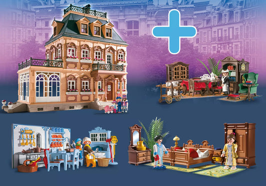 Playmobil PM2018A Dollhouse Bundle Nostalgisches Puppenhaus - plegobil