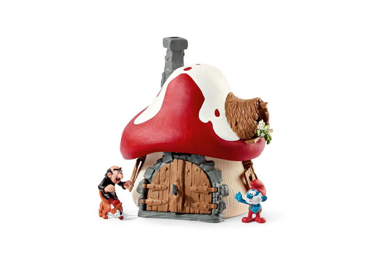 Schleich 20803 Die Schlümpfe: Schlumpf Haus mit 2 Figuren - plegobil