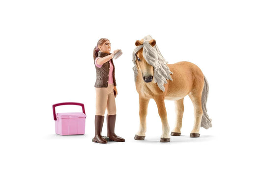 Schleich 41431 Horse Club: Pferdepflegerin mit Island Pony Stute - plegobil