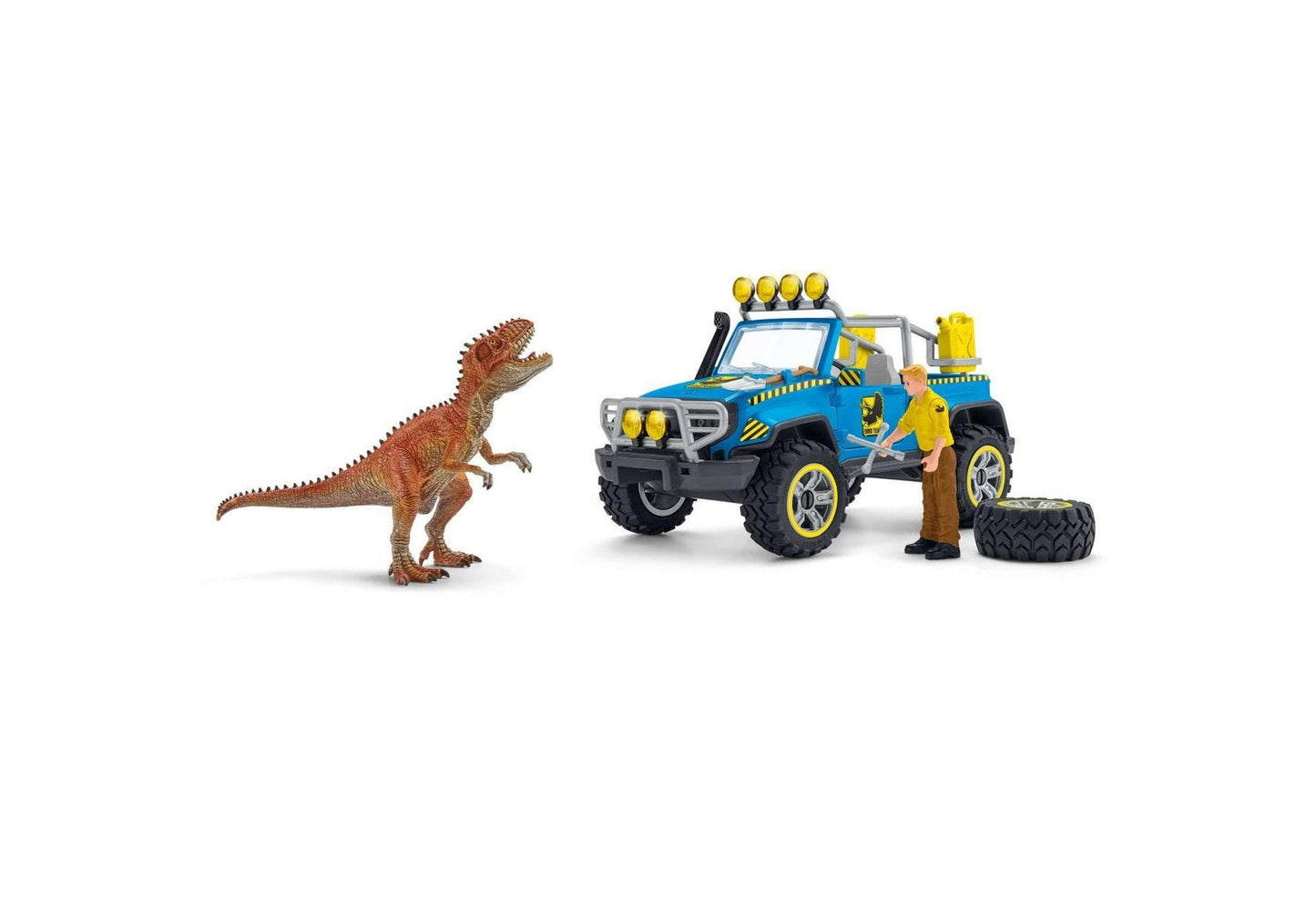 Schleich 41464 Dinosaurs: Geländewagen mit Dino-Außenposten - plegobil