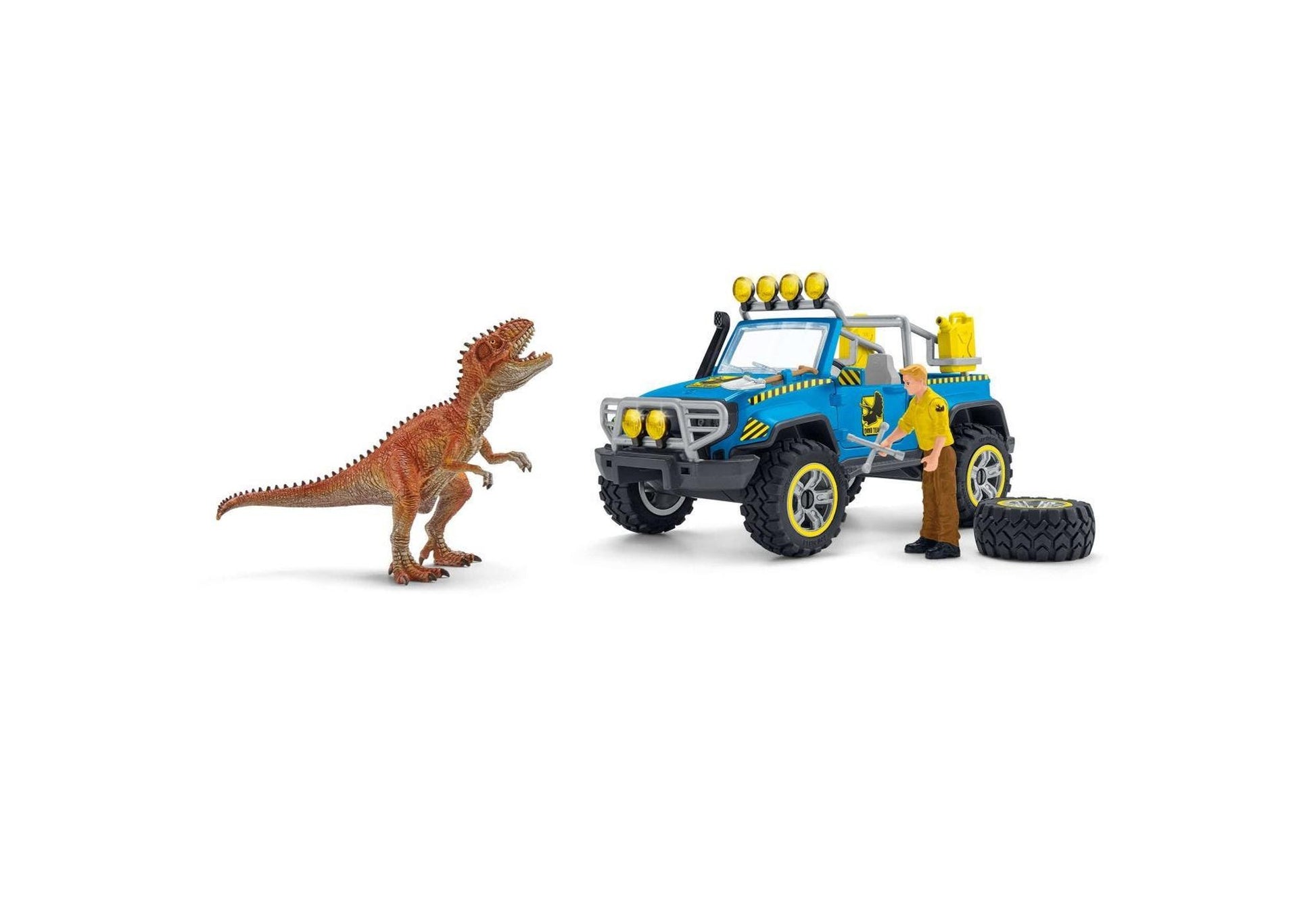 Schleich 41464 Dinosaurs: Geländewagen mit Dino-Außenposten - plegobil