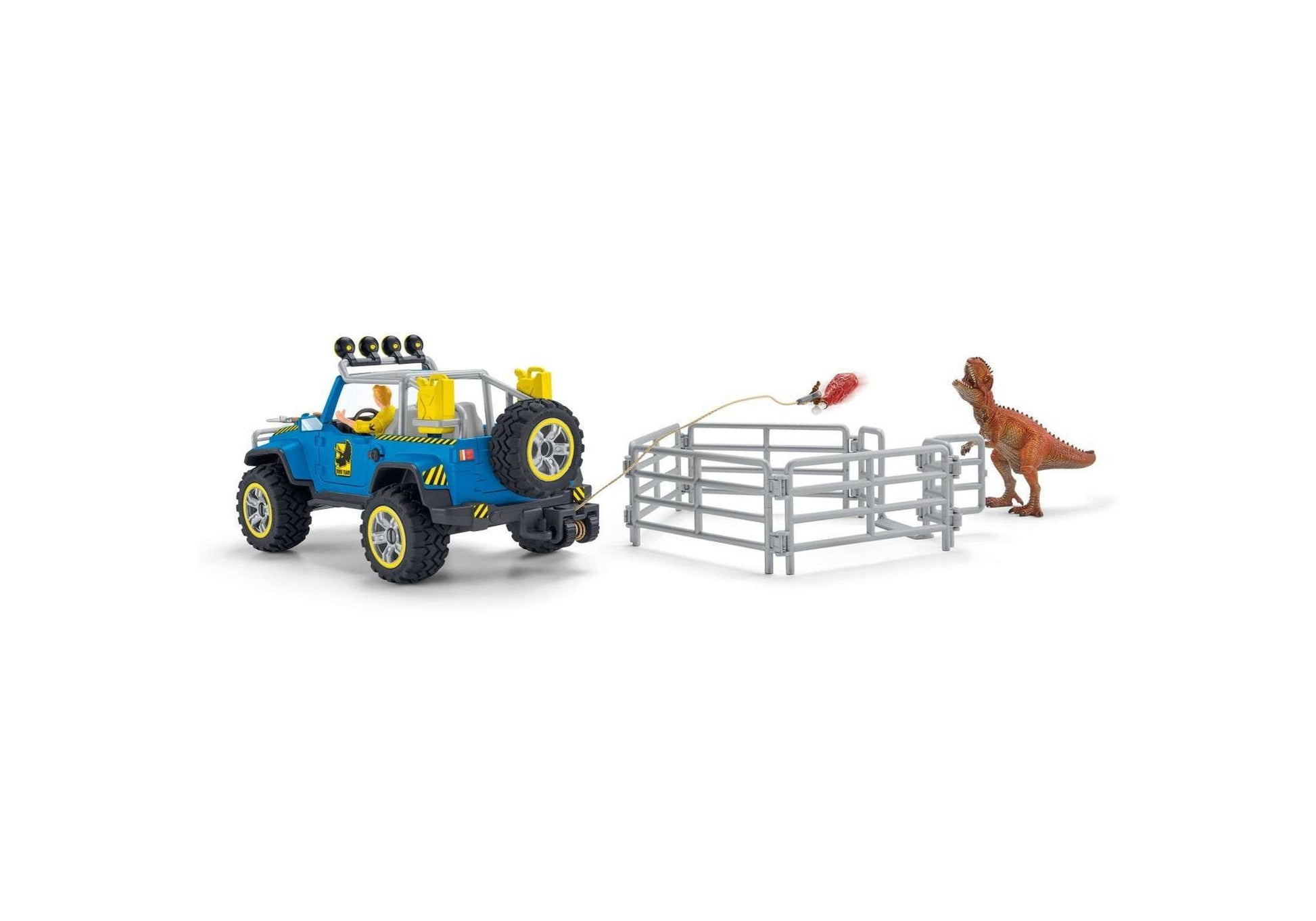 Schleich 41464 Dinosaurs: Geländewagen mit Dino-Außenposten - plegobil