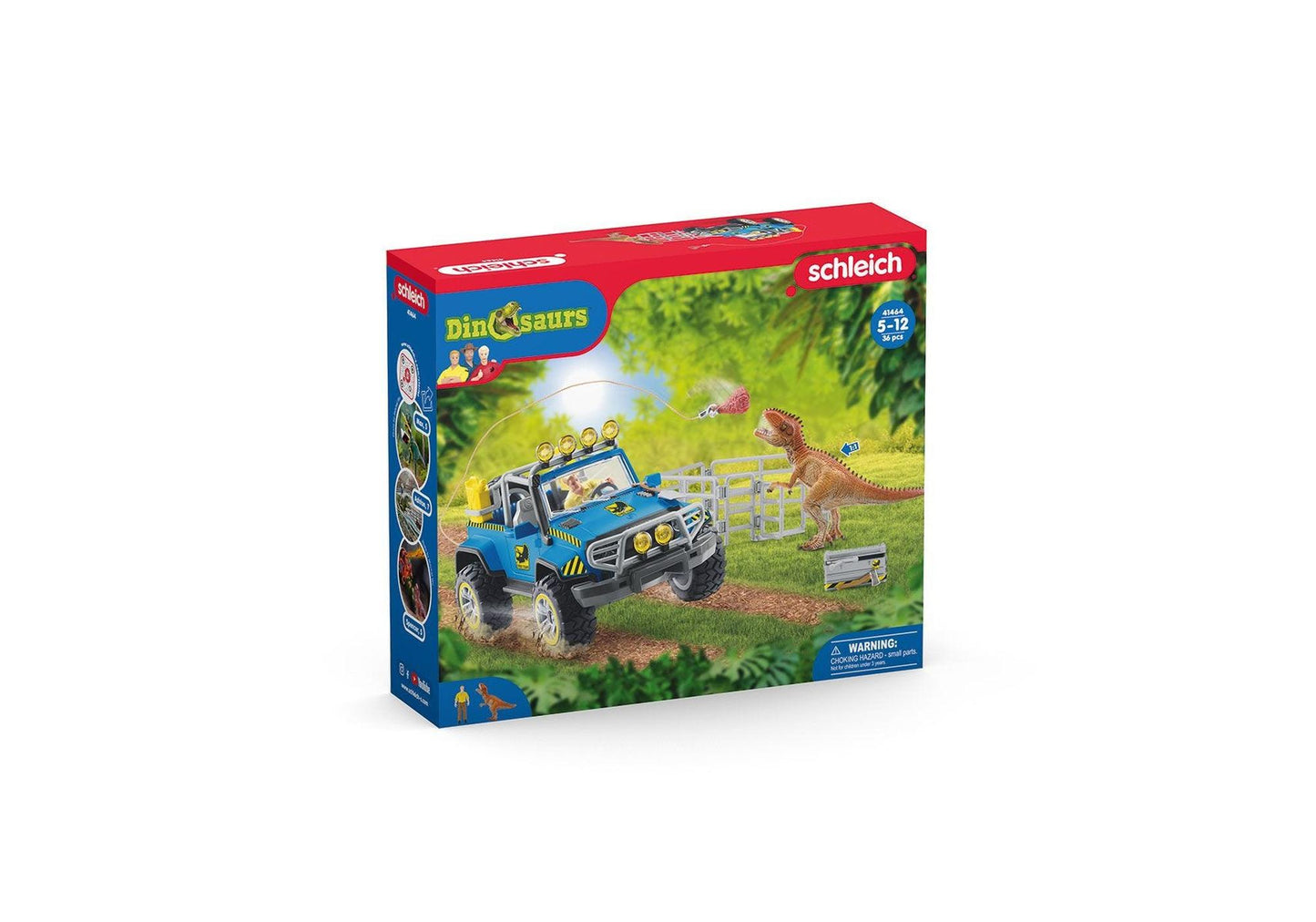 Schleich 41464 Dinosaurs: Geländewagen mit Dino-Außenposten - plegobil