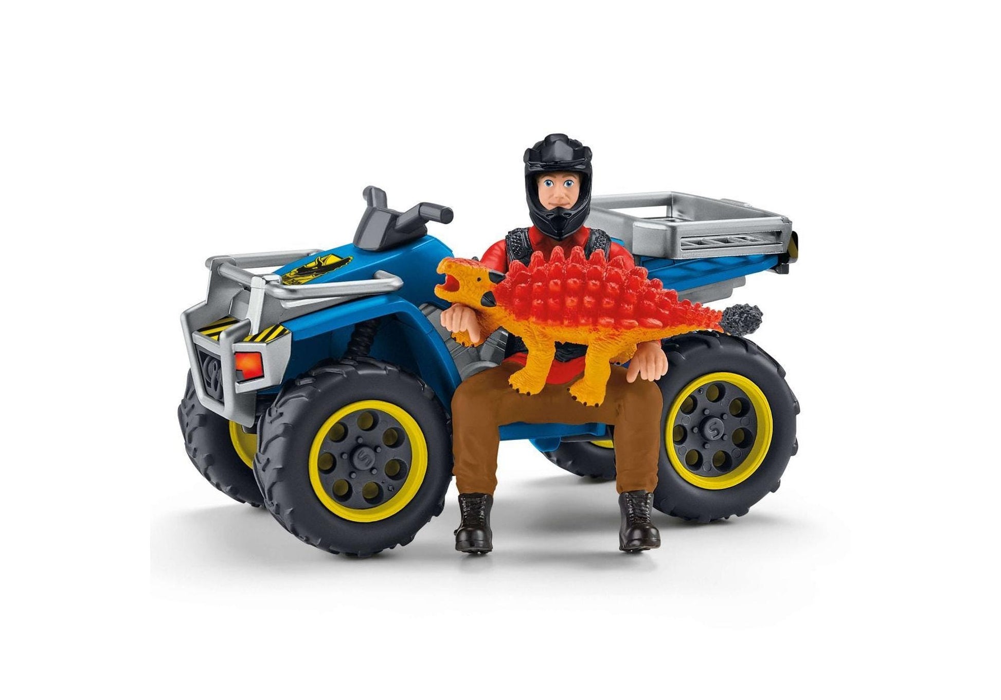 Schleich 41466 Dinosaurs: Flucht auf Quad vor Velociraptor - plegobil