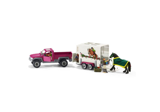 Schleich 42346 Horse Club: Pick-up mit Pferdeanhänger - plegobil