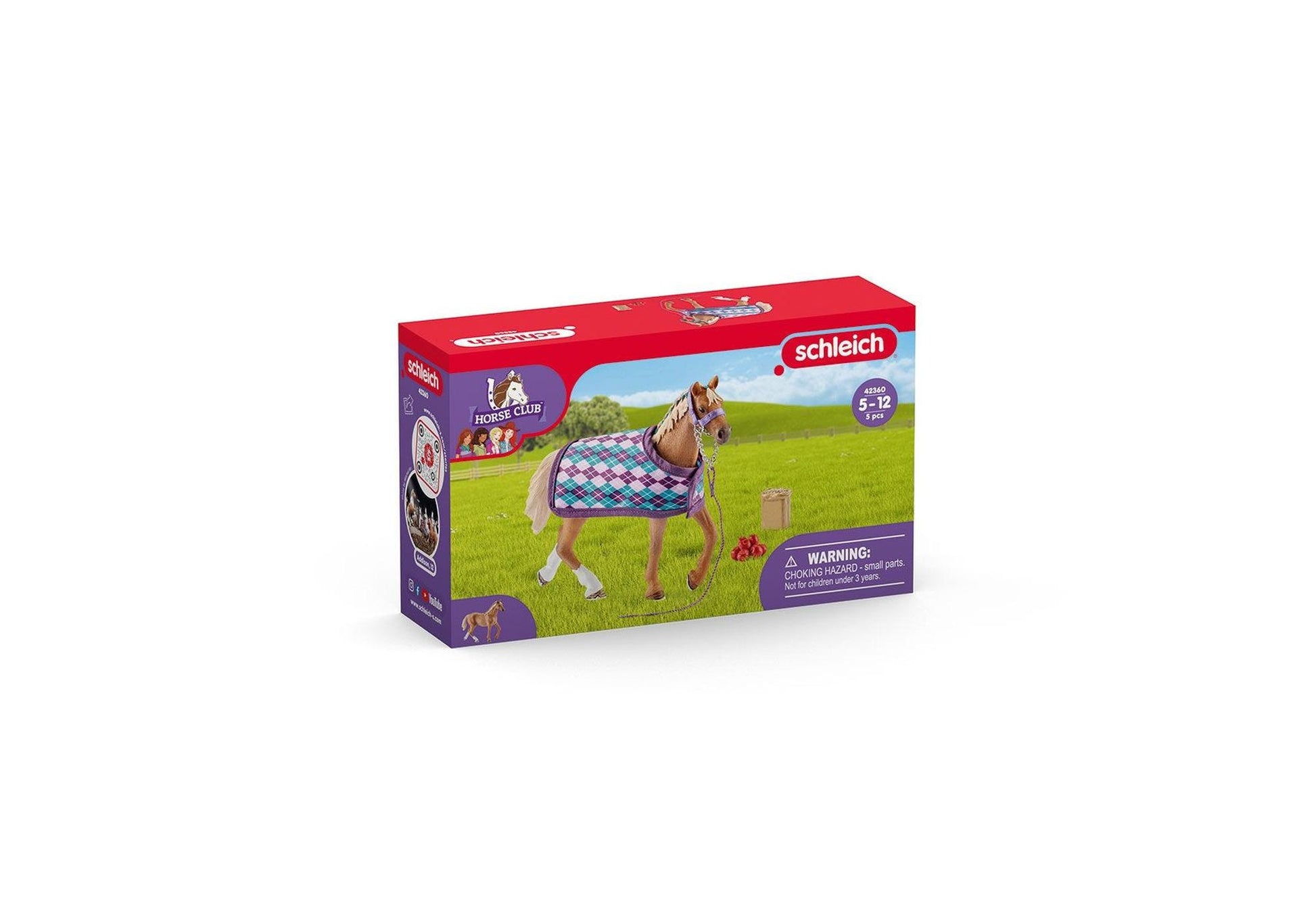 Schleich 42360 Horse Club: Englisches Vollblut mit Decke - plegobil