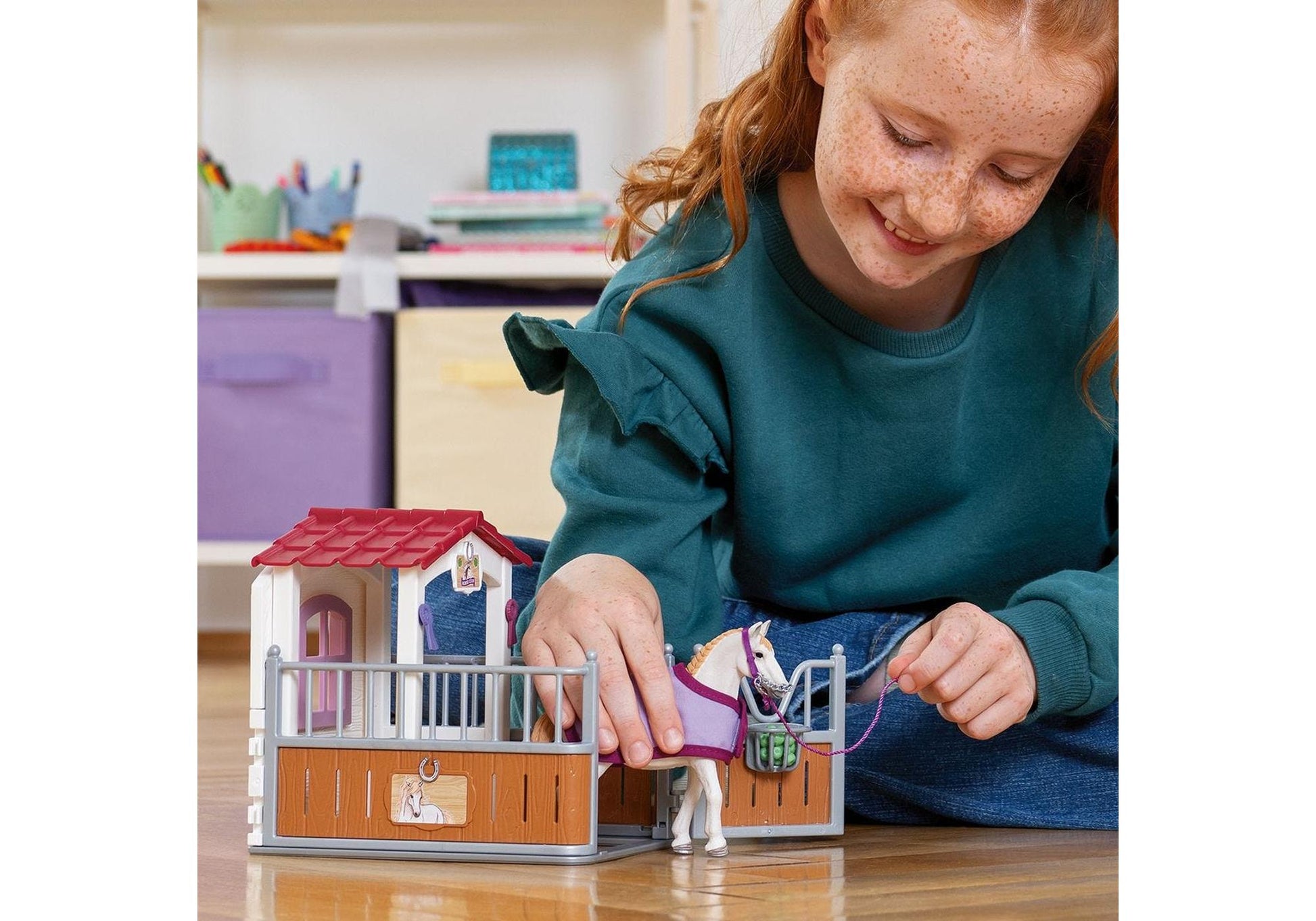 Schleich 42368 Horse Club: Pferdebox mit Lusitano Stute - plegobil