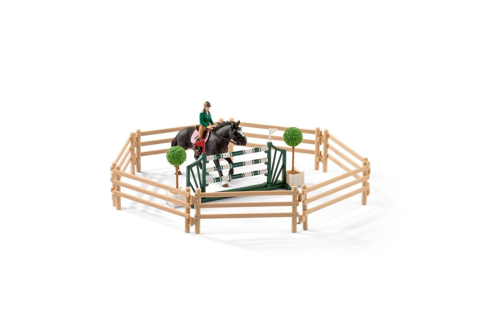 Schleich 42389 Horse Club: Reitschule mit Reiterinnen und Pferden - plegobil