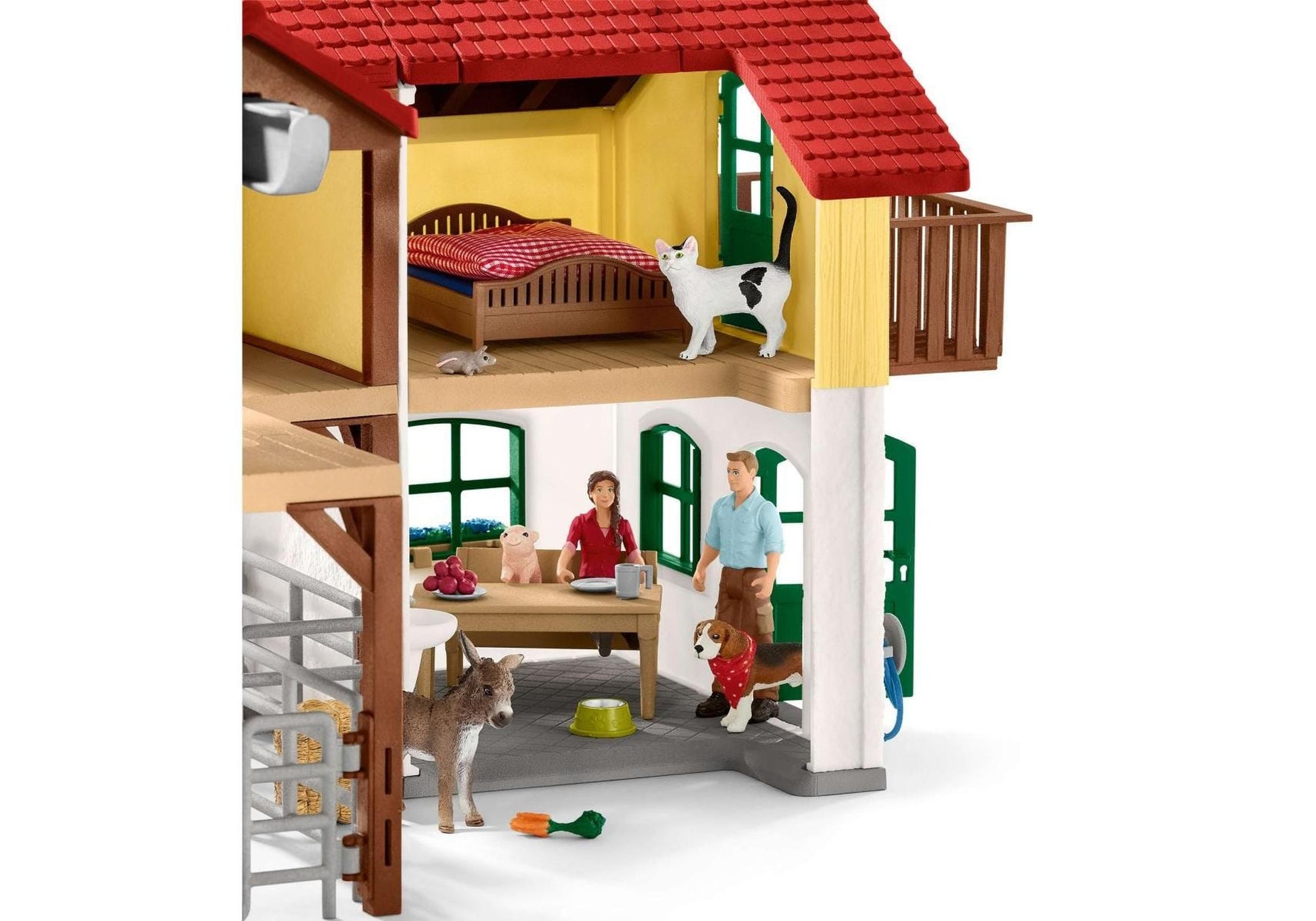 Schleich 42407 Farm World: Bauernhaus mit Stall und Tieren - plegobil